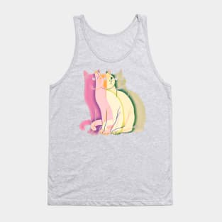 Looking Cats Art Tank Top